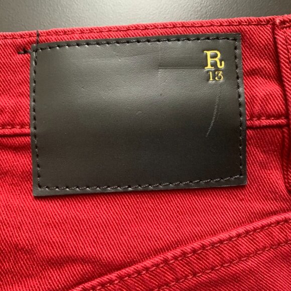R13 Jane Jean Vivid Red size 31 - Picture 5 of 5